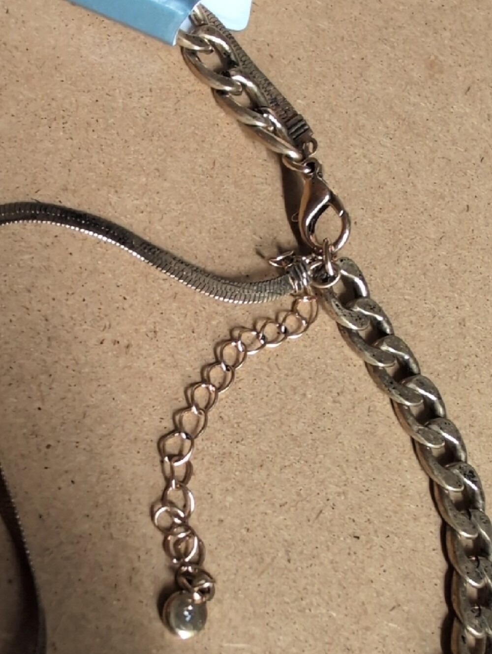 Universal Thread Gold-Tone Mixed Chain Layered Necklace - Picture 5 of 9